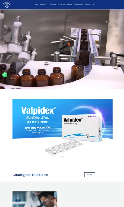 Página web diseñada por Blue Ark Solutions para Laboratorios Bonin, laboratorio farmacéutico en Guatemala