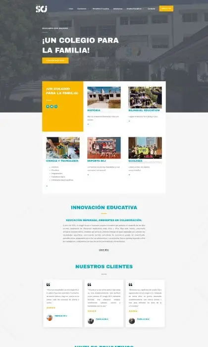 Página web para el Colegio Sagrado Corazón de Jesús, zona 16 Guatemala