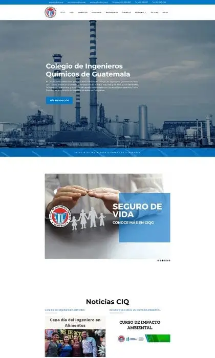 Página web para el Colegio de Ingenieros Químicos de Guatemala (CIQ)