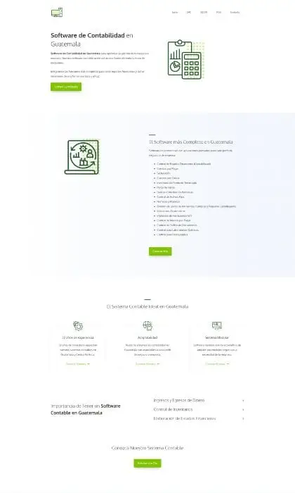 Página web para Software Contable GT, software de contabilidad